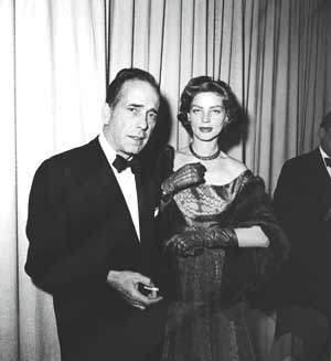 Con la moglie Lauren Bacall 